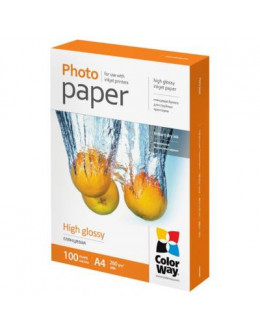 Папір ColorWay A4 260г glossy 100ст, карт.уп. (PG260100A4)