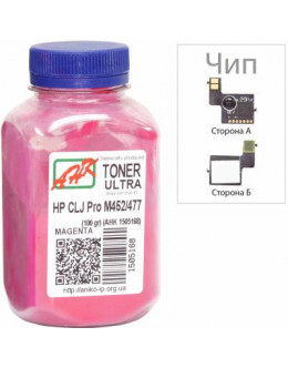 Тонер HP CLJ Pro M452/477 60г Magenta +chip AHK (3202786)