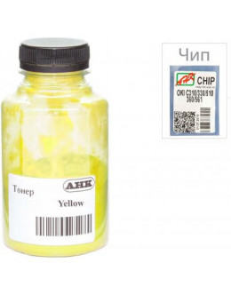 Тонер OKI C310/330/510, 80г Yellow+chip AHK (1505440)