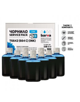 Чорнило BARVA Epson L100/L210/L300/L350/L355 Cyan 10x100мл ServicePack (E-L100C-1SP)