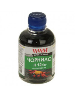 Чорнило WWM HP №10/11/12 200г Black 200г pigmented (H12/BP)