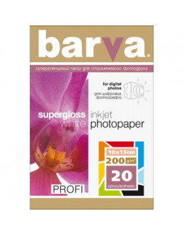 Папір BARVA 10x15, 200g/m2, PROFI, 20c (IP-R200-161)