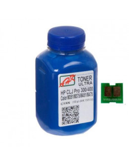 Тонер HP CLJ Pro 300/400/M475 100г Cyan +chip AHK (1505162)