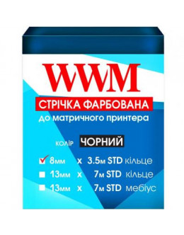 Стрічка до принтерів 8мм х 3.5м STD к. Black*5шт WWM (R8.3.5S5)