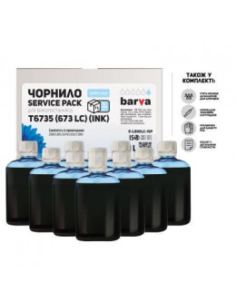 Чорнило BARVA EPSON L800/L810/L850/L1800 10x100 мл LIGHT CYAN (E-L800LC-1SP)