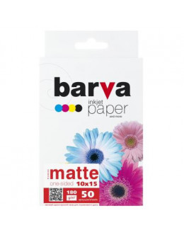 Папір BARVA 10x15,180 g/m2, matt, 50арк (A180-254)
