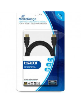 Кабель мультимедійний HDMI to HDMI 3.0m V2.0 MediaRange (MRCS157)