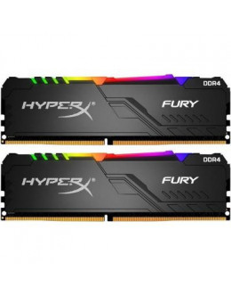 Модуль пам'яті для комп'ютера DDR4 64GB (2x32GB) 3600 MHz HyperX Fury RGB Black Kingston (HX436C18FB3AK2/64)