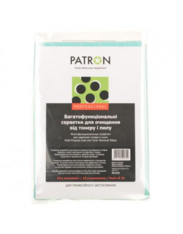 Серветки PATRON Multi-Purpose Dust and Toner Removal Wipes, 10psc (F5-015)