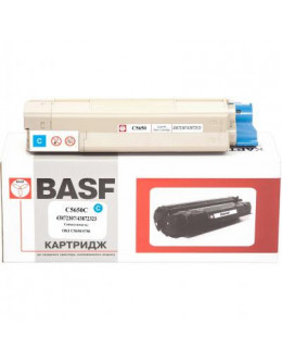 Тонер-картридж BASF OKI C5650/5750 Cyan 43872307/43872323 (KT-C5650C)