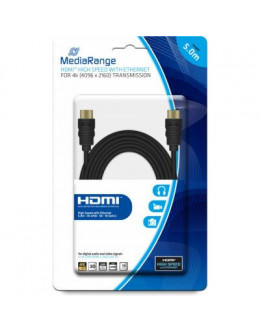 Кабель мультимедійний HDMI to HDMI 5.0m V2.0 MediaRange (MRCS158)