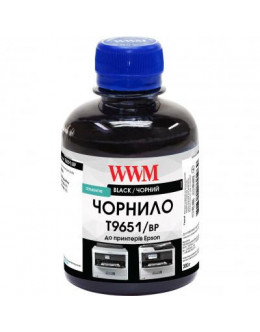 Чорнило WWM Epson WF-M5799DWF/WF-M5299DW 200г Black Pigmented (T9651/BP)