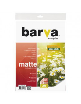 Папір BARVA A4 Everyday Glossy, Self Adhesive 105г, 20с (IP-ALE105-268)