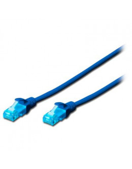 Патч-корд 3м, UTP, cat.5e, AWG 26/7, CCA, PVC, blue DIGITUS (DK-1512-030/B)