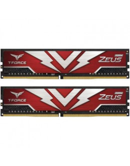 Модуль пам'яті для комп'ютера DDR4 16GB (2x8GB) 2666 MHz T-Force Zeus Red Team (TTZD416G2666HC19DC01)