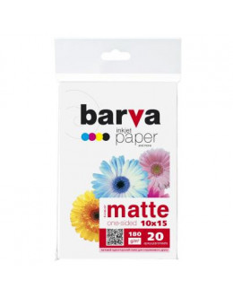 Папір BARVA 10x15, 180 g/m2, matt, 20арк (A180-257)
