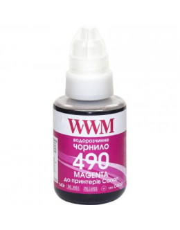 Чорнило WWM Canon GI-490, 140г Magenta (C490M)