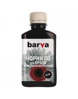 Чорнило BARVA EPSON M1100/M3170 (110) BLACK 180мл Pigm. (E110-725)