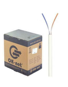 Кабель мережевий OK-Net UTP 305м 2 пары (КПВ-ВП (100) 2х2х0,50 / 305)