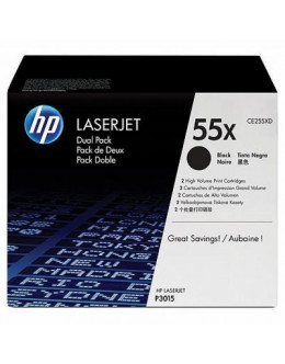 Картридж HP LJ  55XD P3015 series black(max) DUAL PACK (CE255XD)