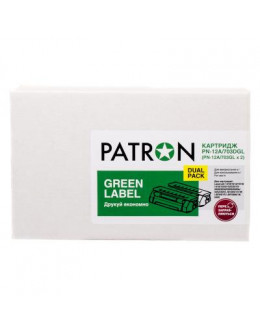 Картридж PATRON HP LJ Q2612A/CANON 703 GREEN Label (DUAL PACK) (PN-12A/703DGL)