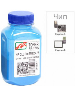 Тонер HP CLJ Pro M452/477 100г Cyan +chip AHK (1505171)