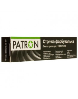 Стрічка до принтерів PATRON 13мм х 16м Refill STD Black л.м. (PN-12.7-16LTB)