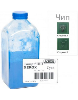 Тонер Xerox Phaser 7750/7760, 395г Cyan +chip AHK (3203223)
