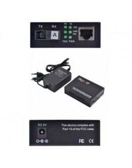 Медіаконвертер 10/100Base-TX to 100Base-FX 1310T/1550R, SM, SC/PC, 20 км Step4Net (MC-A-0,1-1SM-1550nm-20)
