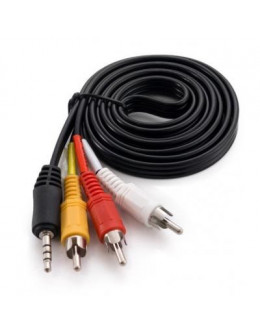 Кабель мультимедійний Jack 3.5mm male to 3RCA 1.5m EXTRADIGITAL (KBV1731)