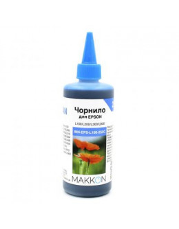 Чорнило Makkon для Epson L100/L200/L300/L800 250 мл cyan (IMN-EPS-L100-250C)