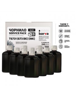 Чорнило BARVA EPSON L800/L810/L850/L1800 10x100 мл BLACK (E-L800Bk-1SP)
