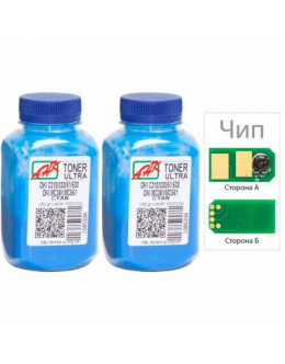 Тонер OKI C510/511/530 Cyan 2x80г ULTRA COLOR +chip AHK (1505442)