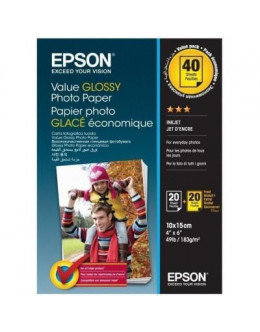 Папір EPSON 10x15mm Value Glossy Photo Paper 2х20 л. (C13S400044)