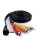 Кабель мультимедійний Jack 3.5mm male to 3RCA 90° EXTRADIGITAL (KBV1732)