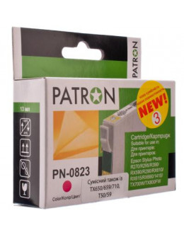 Картридж PATRON для EPSON R270/290/390/RX590 MAGENTA (PN-0823) (CI-EPS-T08134-M3-PN)