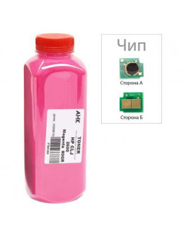 Тонер HP CLJ 1600/2600/2605, 80г Magenta+chip AHK (1500190)