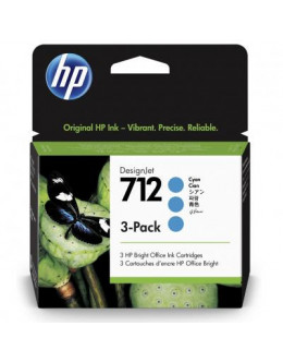 Картридж HP DJ No.712 DesignJet Т230/Т630 Cyan 3-Pack 29-ml (3ED77A)