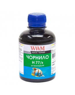 Чорнило WWM HP №177 84 black 200ml (H77/B)