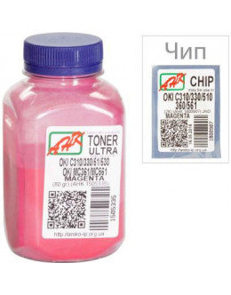 Тонер OKI C310/330/510, 80г Magenta+chip AHK (1505339)