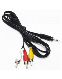 Кабель мультимедійний Jack TRRS 3.5mm папа/3RCA 1.8m Atcom (17320)
