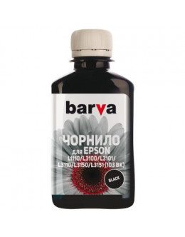 Чорнило BARVA EPSON L1110/L3100 (103) 180мл BLACK (E103-695)